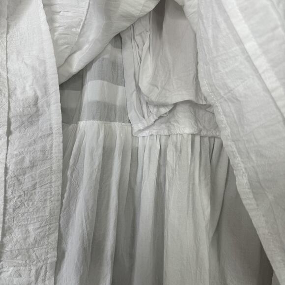 Pampelone Sienna Maxi Dress Womens Small White 100% Cotton Tiered Boho Resort - Picture 5 of 15